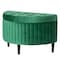 Fabulaxe 32.5 W, 21.5 H, Velvet Fabric on Wooden Frame, Green QI004048.L.GN - alternate 1